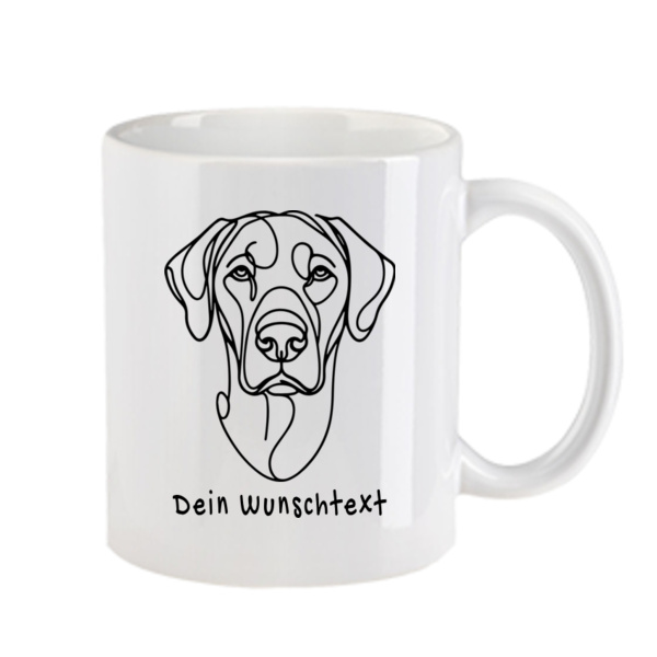 Rhodesian Ridgeback - Tasse weiß glänzend Miniaturansicht